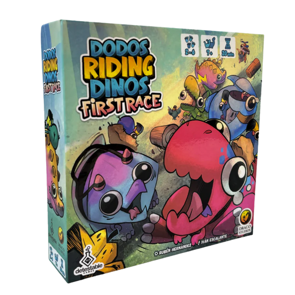Dodos Riding Dinos: First Race - Juego de Mesa de Carreras y Destreza - Dark Hobbies