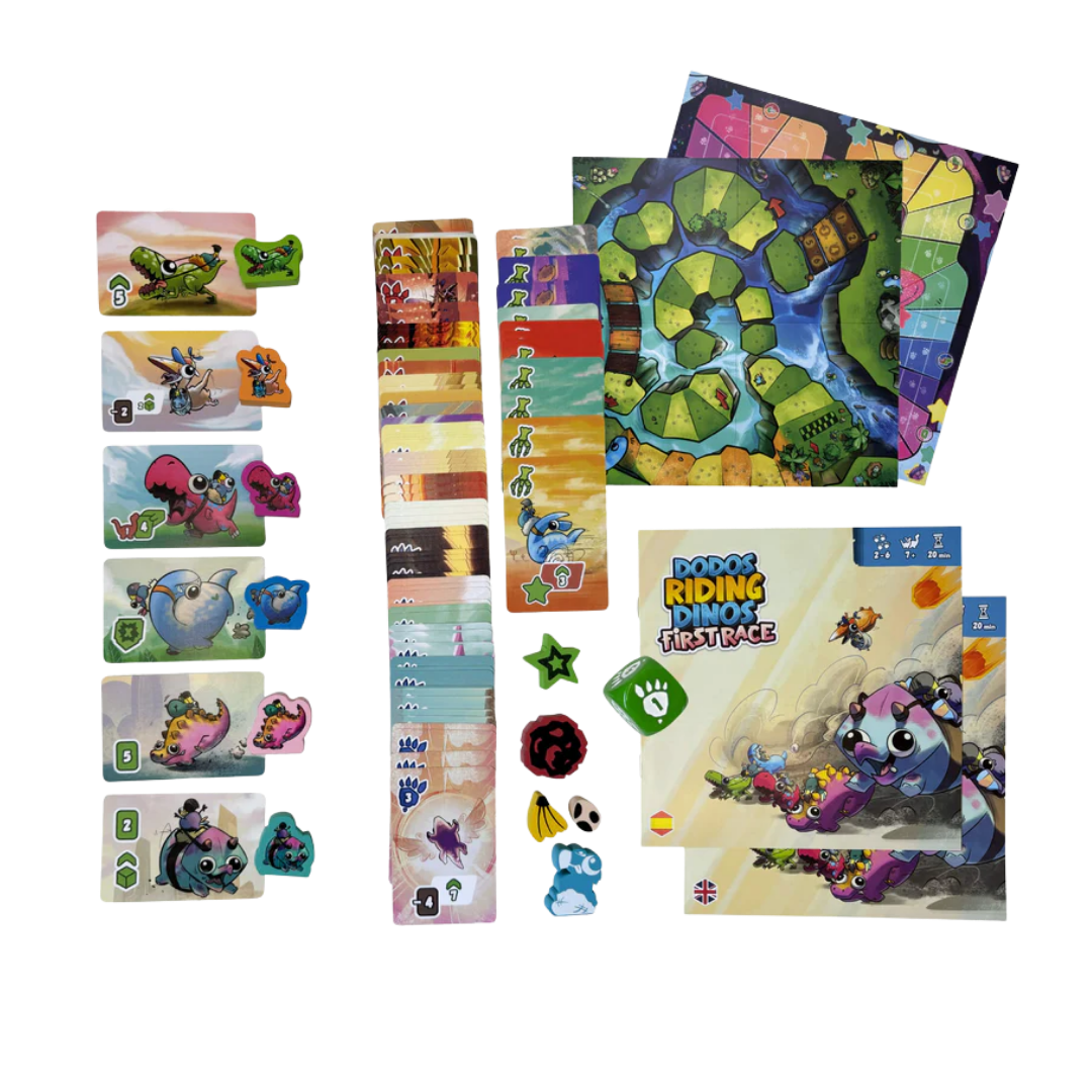 Dodos Riding Dinos First Race Juego de Mesa | Carreras y Destreza Chile - Dark Hobbies