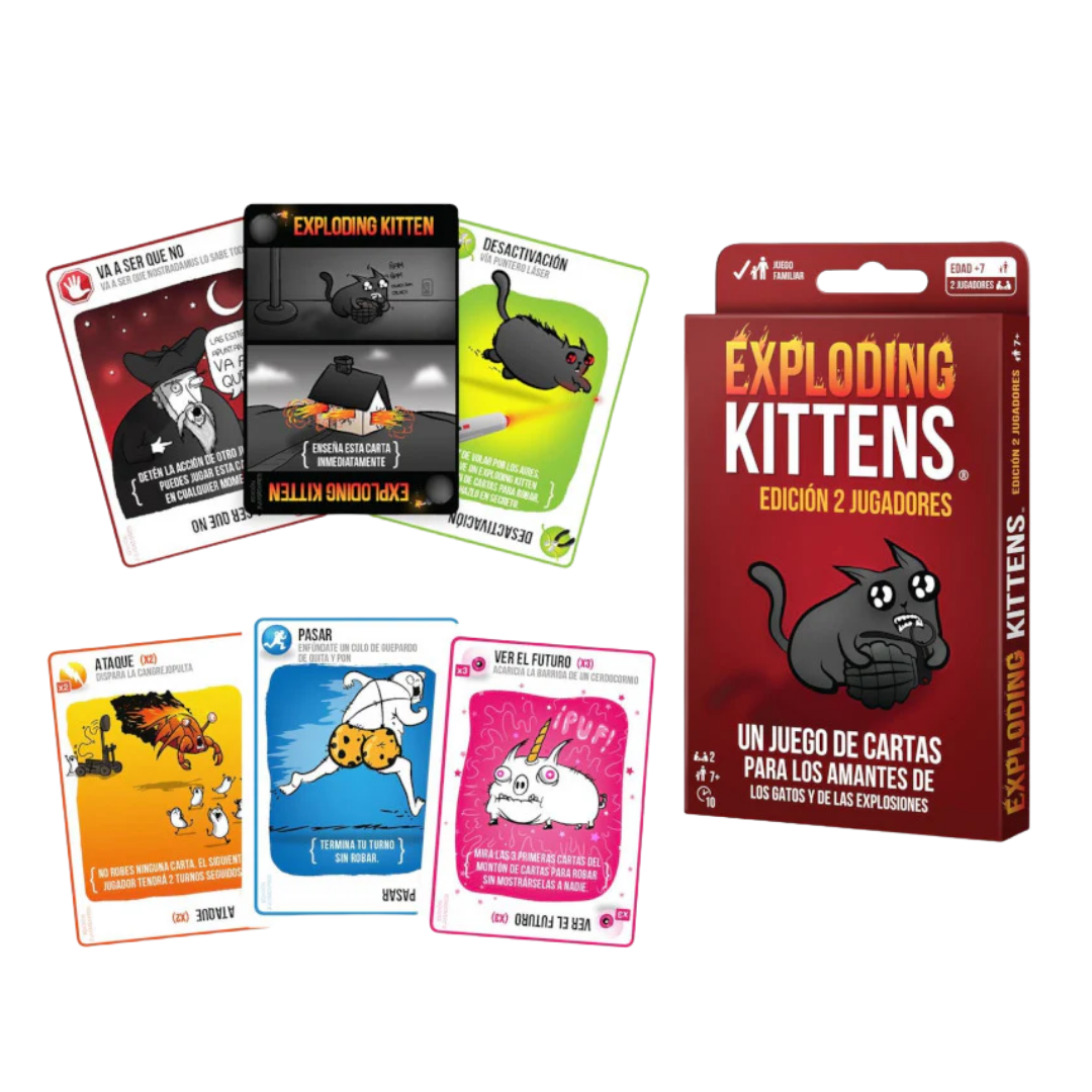 Exploding Kittens Edición 2 Jugadores – Juego de Cartas