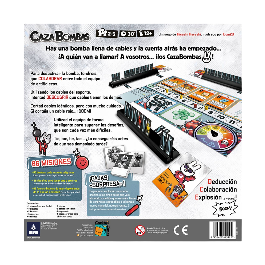 Caza Bombas - Juego de Mesa Cooperativo y de Deducción - Dark Hobbies