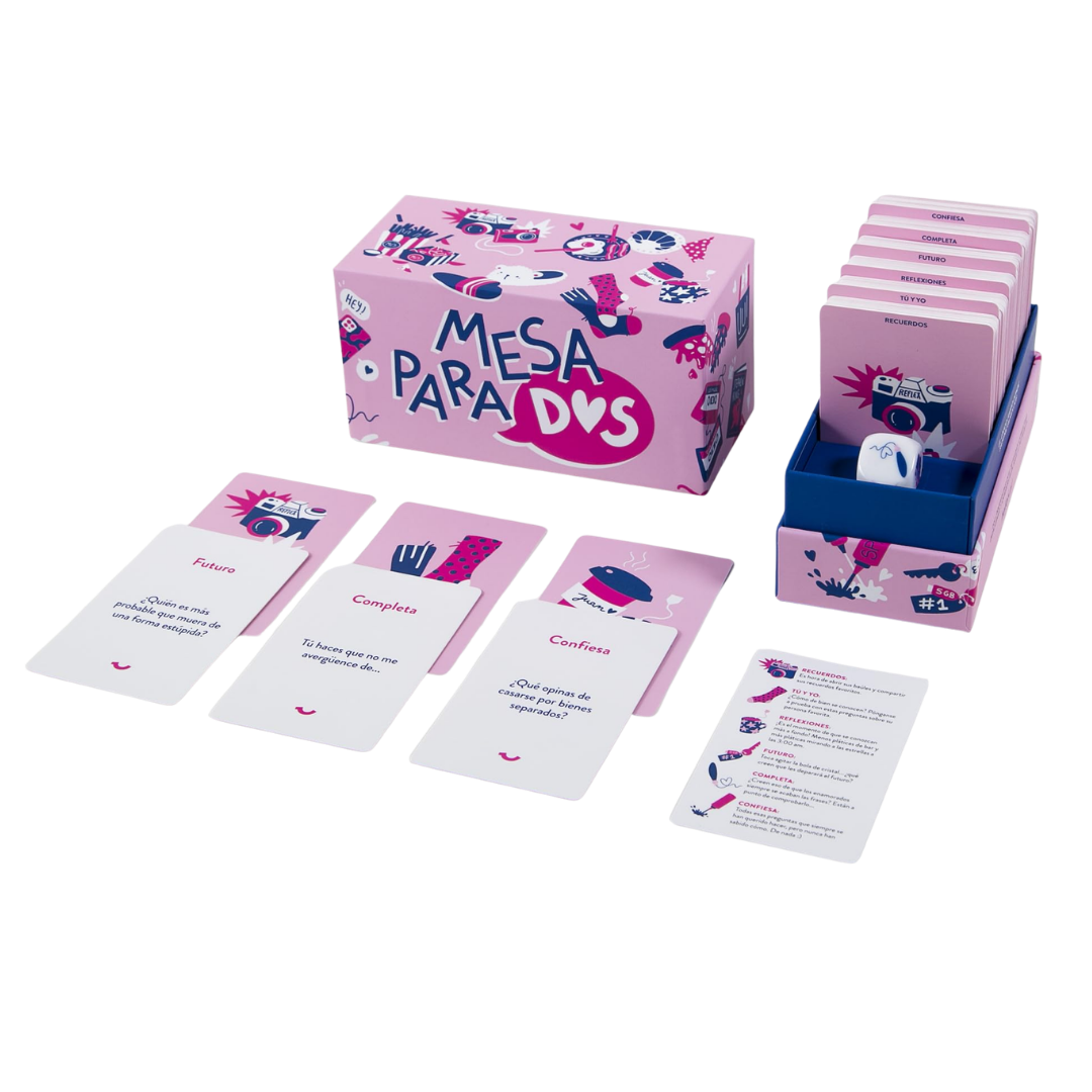 Mesa Para Dos - Juego para Parejas con 200 Preguntas - Dark Hobbies