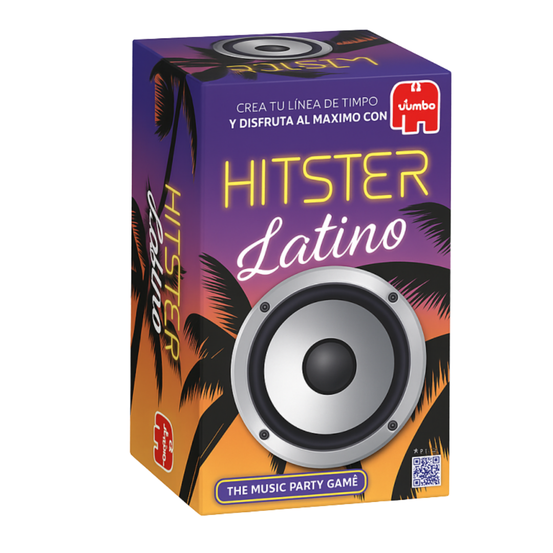 Hitster Latino - Juego de Mesa de Trivia Musical, Playlist y Línea de Tiempo - Dark Hobbies