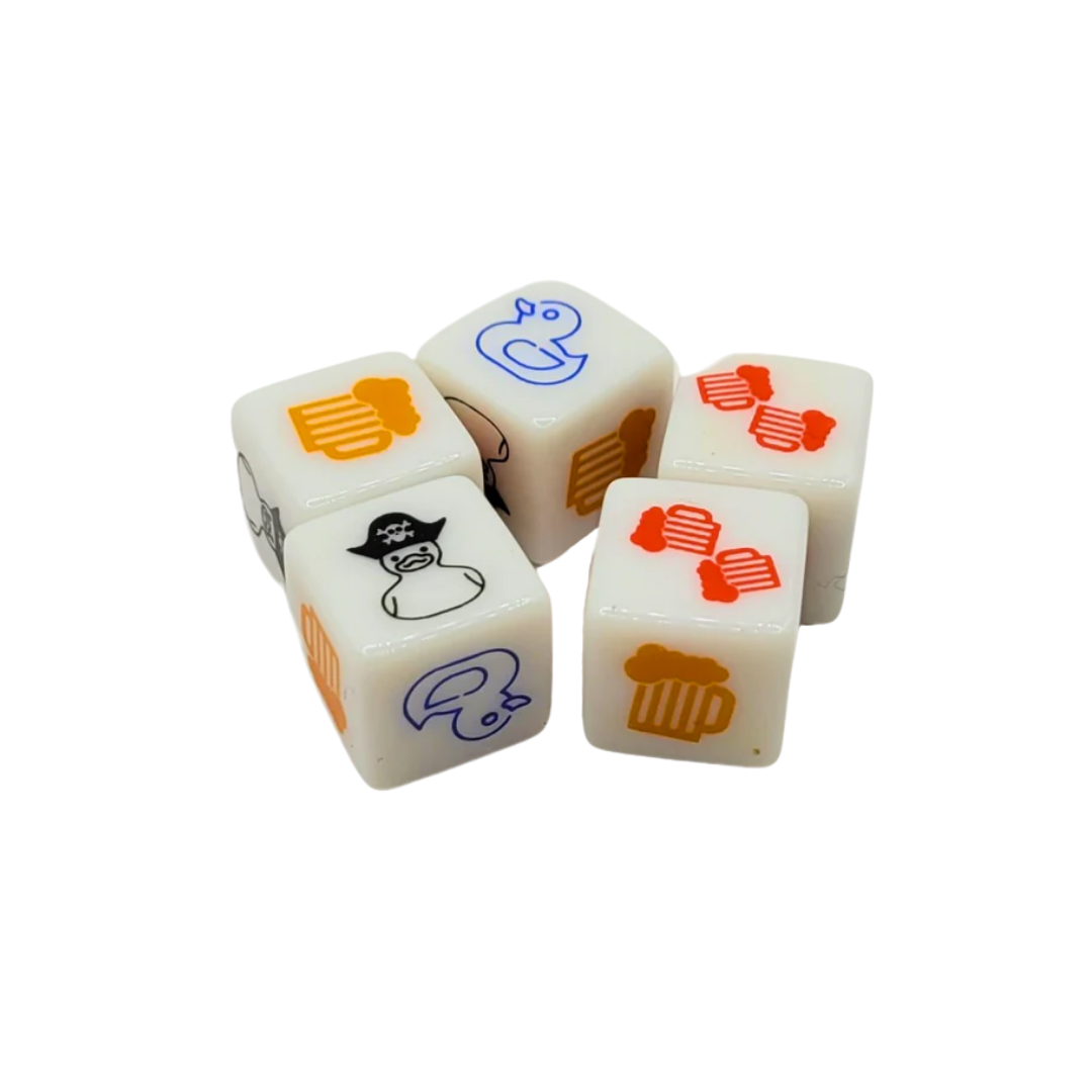 Dados Pato Mar - Juego de Mesa de Dados, Roles Ocultos y Bebida- Dark Hobbies