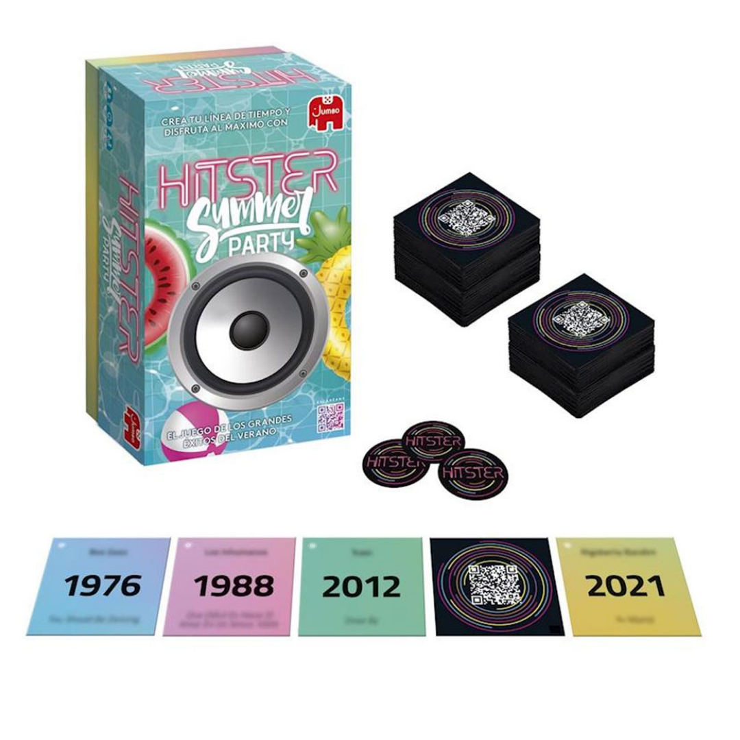 Hitster: Summer Party - Juego de Mesa de Trivia Musical, Playlist de Verano y Línea de Tiempo - Dark Hobbies