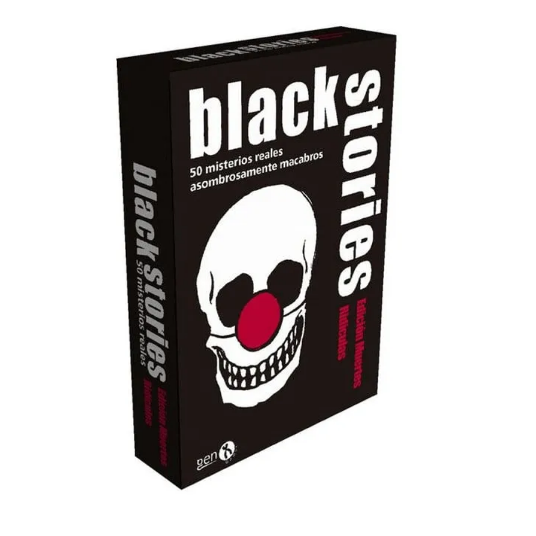 Black Stories: Edición Muertes Ridículas - Juego de Cartas de Acertijos Reales y Pensamiento Lateral - Dark Hobbies