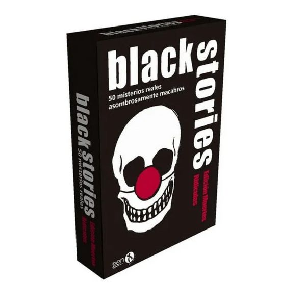 Black Stories: Edición Muertes Ridículas - Juego de Cartas de Acertijos Reales y Pensamiento Lateral - Dark Hobbies