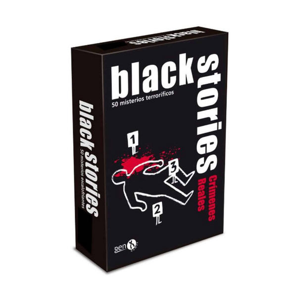 Black Stories: Real Crimes (Crímenes Reales) - Juego de Cartas de Acertijos Policiales y Pensamiento Lateral - Dark Hobbies