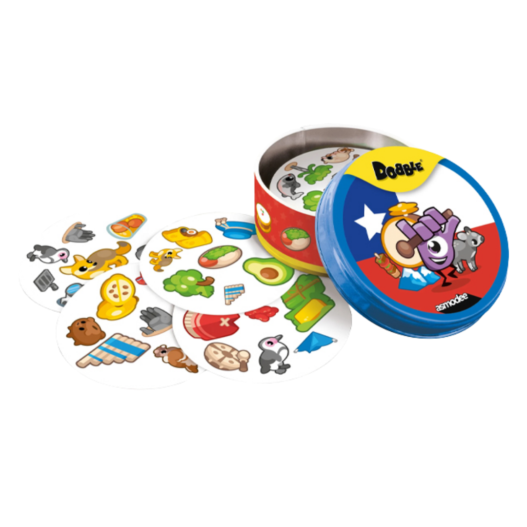 Dobble Chile - Juego de Mesa de Agilidad Visual y Reflejos - Dark Hobbies