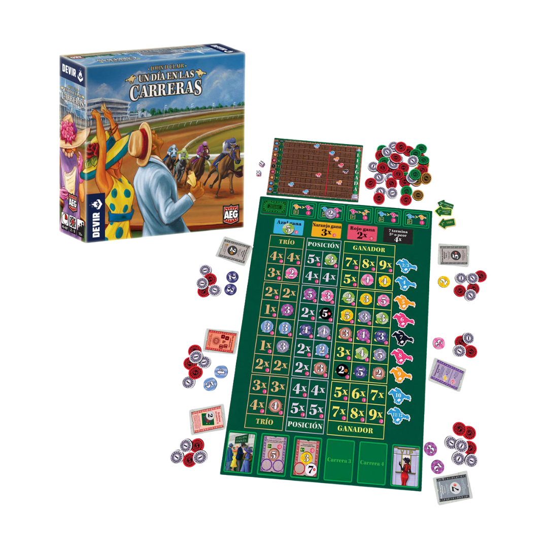 Un día en las carreras  Juego de Mesa de Apuestas en Tiempo Real y Caballos - Dark Hobbies