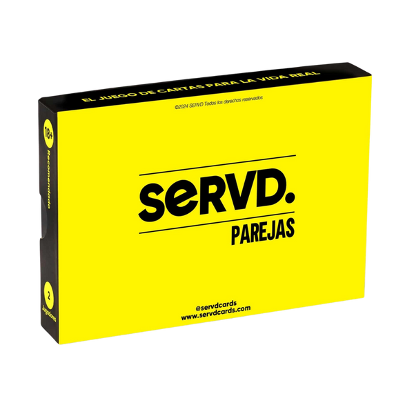 SERVD Parejas - Juego de Cartas de Estrategia Real, Desafíos Cotidianos y Comedia - Dark Hobbies