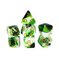 Set de Dados Draxos - Double Color: Dark Green & White