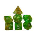 Set de Dados  Draxos - Double Color Glitter: Green & Yellow