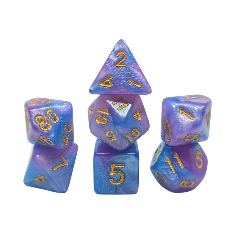 Set de Dados  Draxos - Double Color: Light Blue & Pink