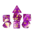 Set de Dados Draxos - Double Color: Purple & White