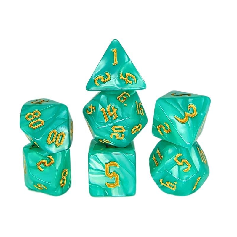 Set de Dados Draxos - Double Color: Green & White