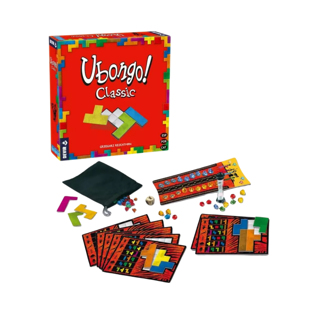 Ubongo - Juego de Mesa de Agilidad Mental, Rompecabezas y Velocidad Espacial - Dark Hobbies